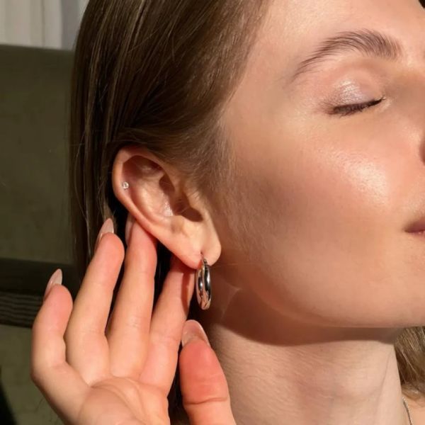 Сережки "Silver Round" 9779246976 фото